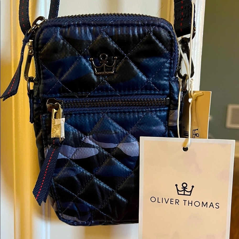 NWT Oliver Thomas 24 + 7 Cellphone Crossbody Belt Bag Purse RFID Block Pocket